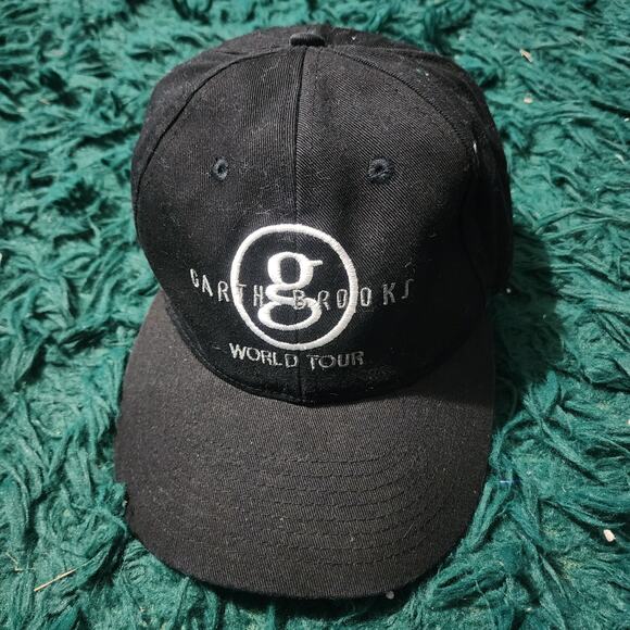 Vintage Garth Brooks World Tour Black Snapback Hat – Country Music Merch - Picture 2 of 6